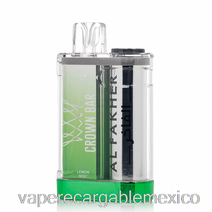 Vape Recargable Al Fakher Crown Bar Crystal 9000 Desechable Limón Menta